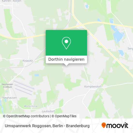 Umspannwerk Roggosen Karte