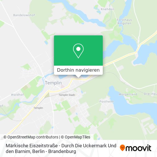 Märkische Eiszeitstraße - Durch Die Uckermark Und den Barnim Karte