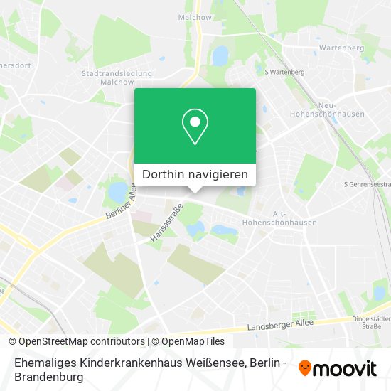 Ehemaliges Kinderkrankenhaus Weißensee Karte