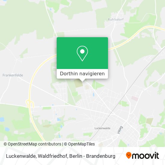 Luckenwalde, Waldfriedhof Karte