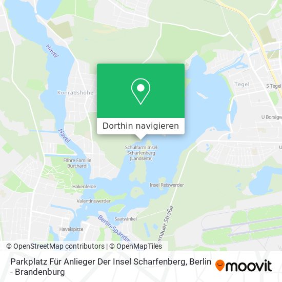 Parkplatz Für Anlieger Der Insel Scharfenberg Karte
