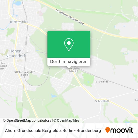 Ahorn Grundschule Bergfelde Karte