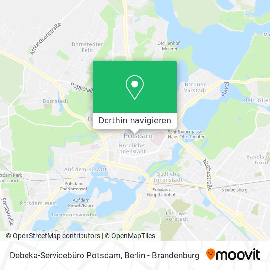 Debeka-Servicebüro Potsdam Karte