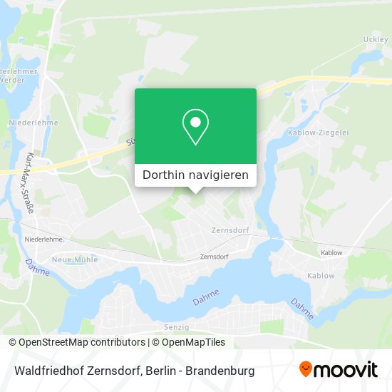 Waldfriedhof Zernsdorf Karte