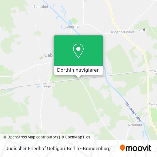 Jüdischer Friedhof Uebigau Karte