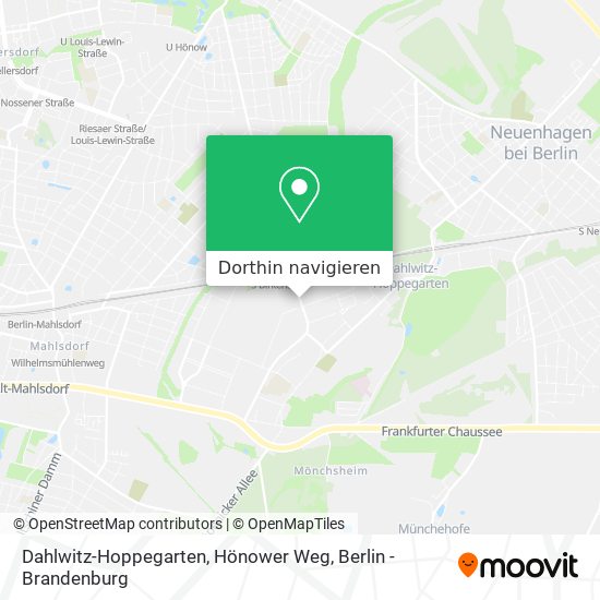 Dahlwitz-Hoppegarten, Hönower Weg Karte