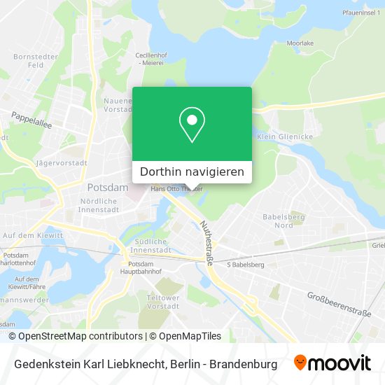 Gedenkstein Karl Liebknecht Karte