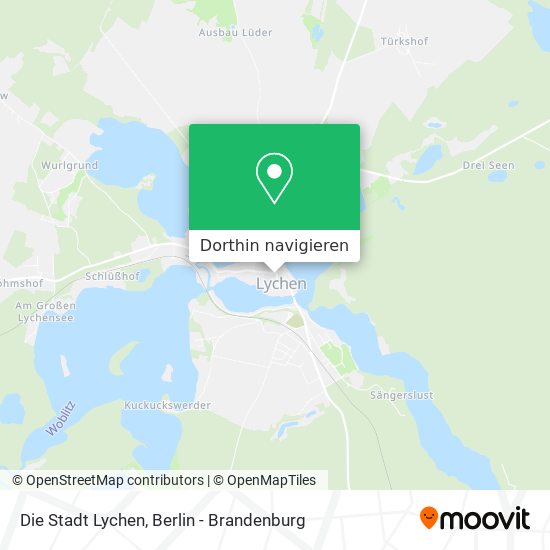 Die Stadt Lychen Karte