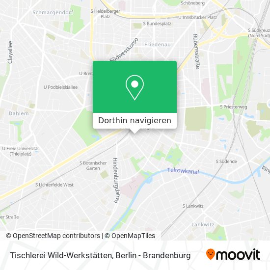Tischlerei Wild-Werkstätten Karte
