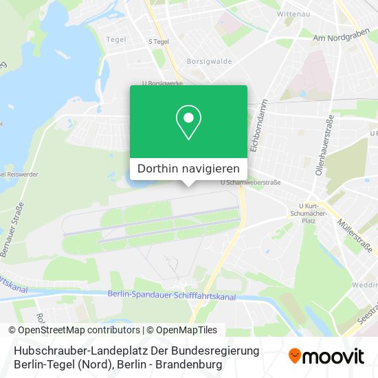 Hubschrauber-Landeplatz Der Bundesregierung Berlin-Tegel (Nord) Karte