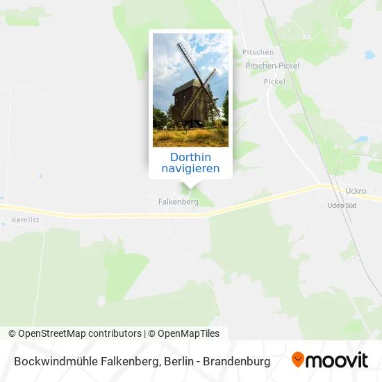 Bockwindmühle Falkenberg Karte