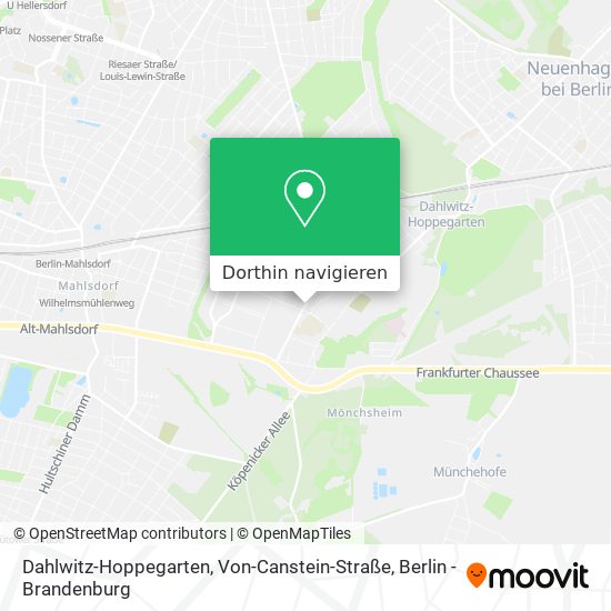 Dahlwitz-Hoppegarten, Von-Canstein-Straße Karte