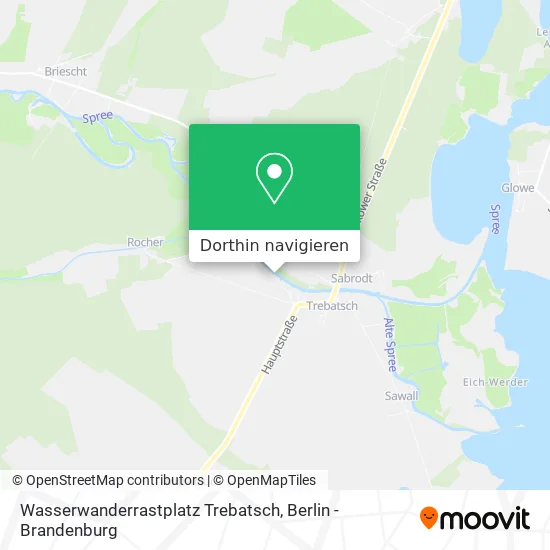 Wasserwanderrastplatz Trebatsch Karte