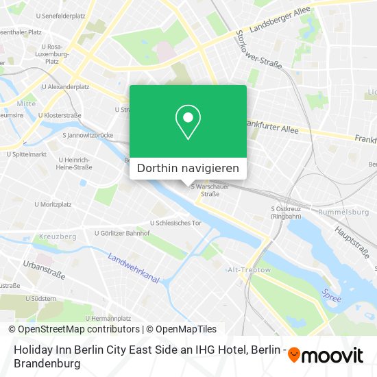 Holiday Inn Berlin City East Side an IHG Hotel Karte