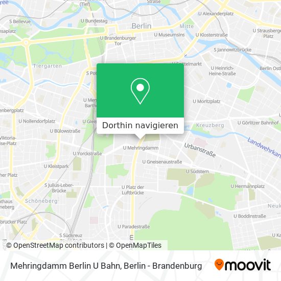 Mehringdamm Berlin U Bahn Karte