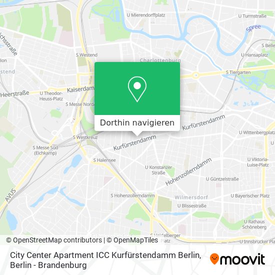 City Center Apartment ICC Kurfürstendamm Berlin Karte