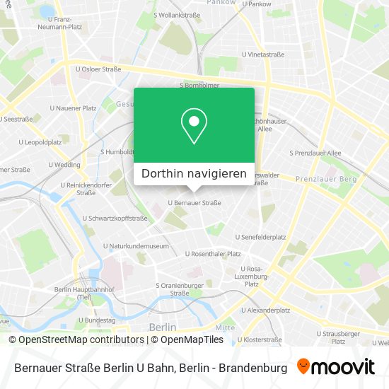 Bernauer Straße Berlin U Bahn Karte