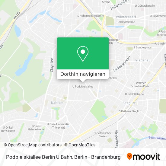 Podbielskiallee Berlin U Bahn Karte