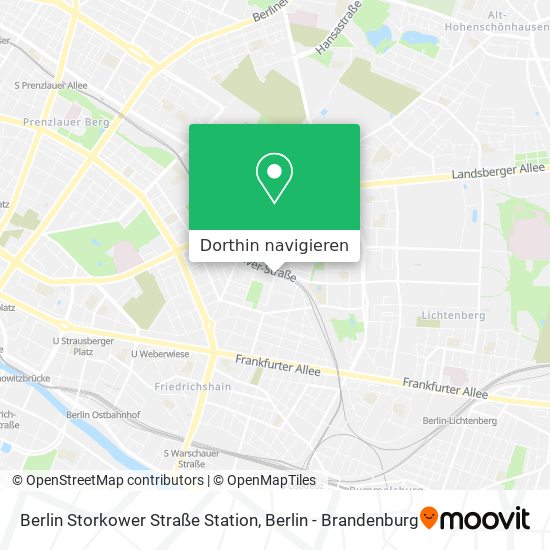Berlin Storkower Straße Station Karte