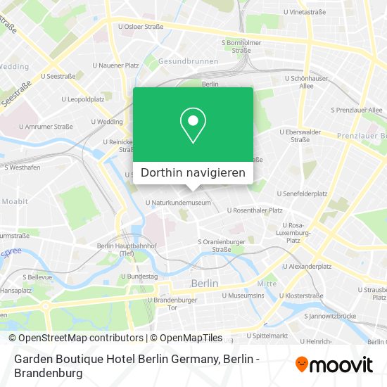 Garden Boutique Hotel Berlin Germany Karte