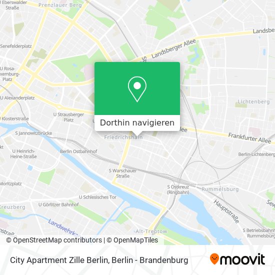 City Apartment Zille Berlin Karte