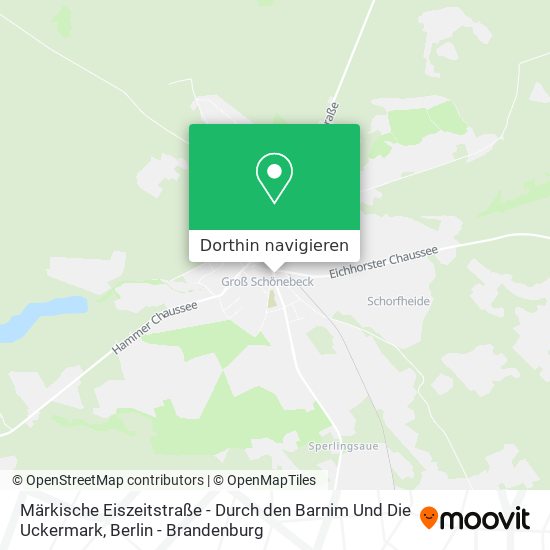 Märkische Eiszeitstraße - Durch den Barnim Und Die Uckermark Karte