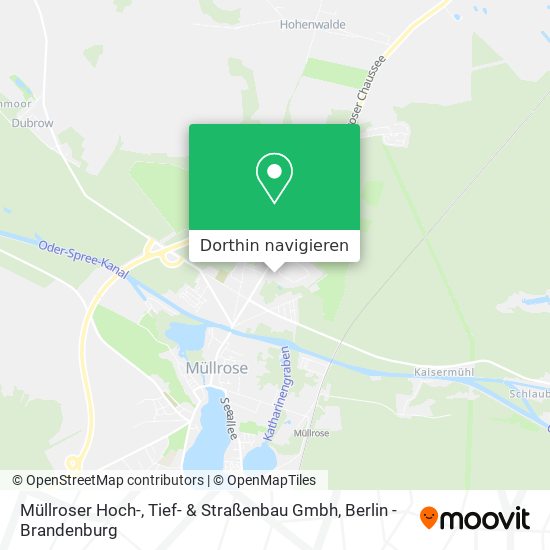 Müllroser Hoch-, Tief- & Straßenbau Gmbh Karte
