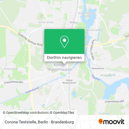 Corona-Teststelle Karte