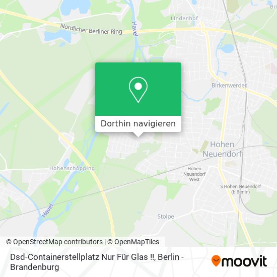 Dsd-Containerstellplatz Nur Für Glas !! Karte