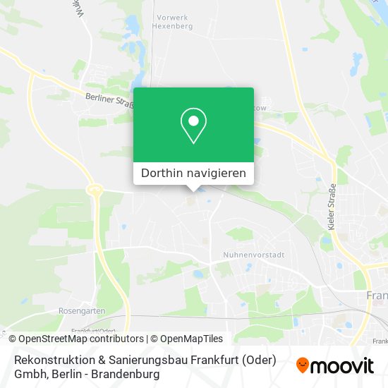 Rekonstruktion & Sanierungsbau Frankfurt (Oder) Gmbh Karte