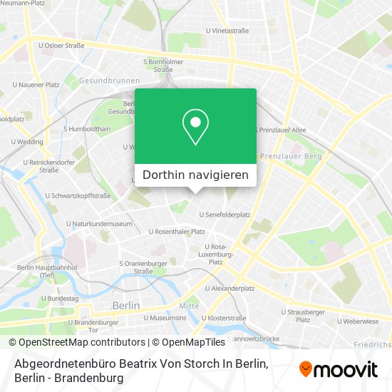 Abgeordnetenbüro Beatrix Von Storch In Berlin Karte