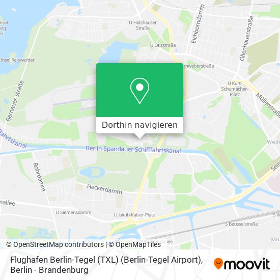 Flughafen Berlin-Tegel (TXL) (Berlin-Tegel Airport) Karte