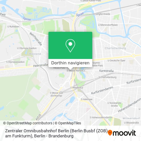 Zentraler Omnibusbahnhof Berlin (Berlin Busbf (ZOB) am Funkturm) Karte