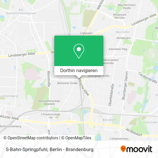 S-Bahn-Springpfuhl Karte