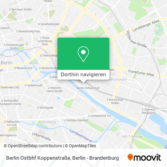 Berlin Ostbhf Koppenstraße Karte