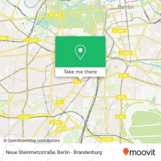Neue Steinmetzstraße Karte