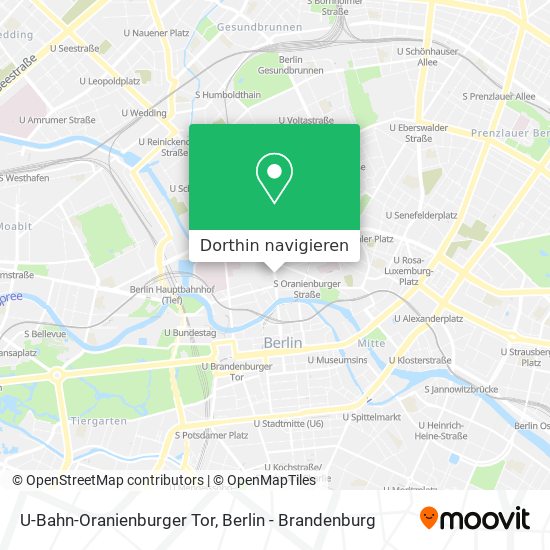 U-Bahn-Oranienburger Tor Karte