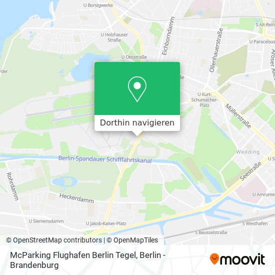 McParking Flughafen Berlin Tegel Karte