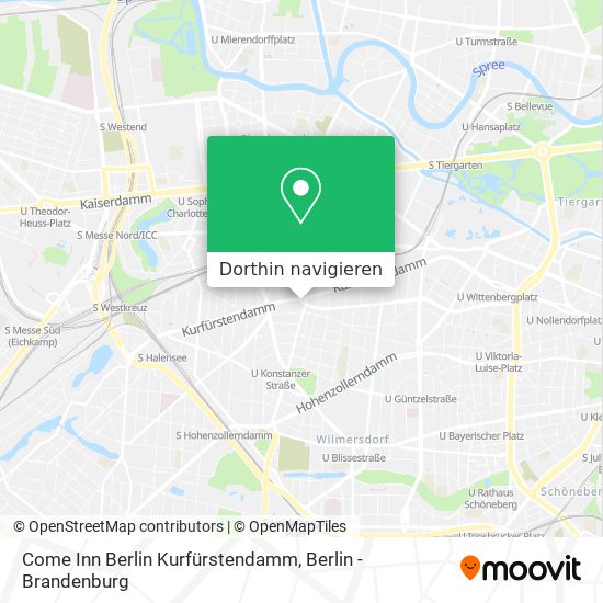 Come Inn Berlin Kurfürstendamm Karte