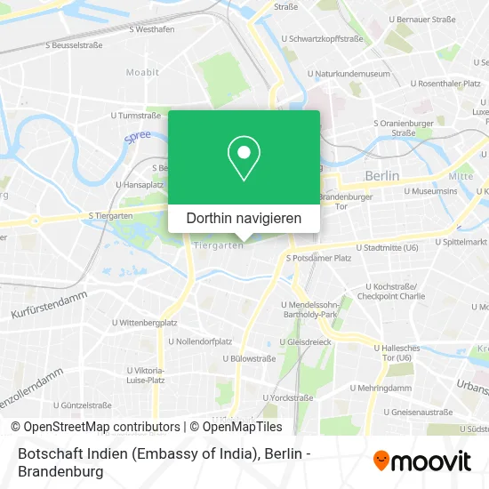 Botschaft Indien (Embassy of India) Karte