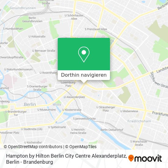 Hampton by Hilton Berlin City Centre Alexanderplatz Karte