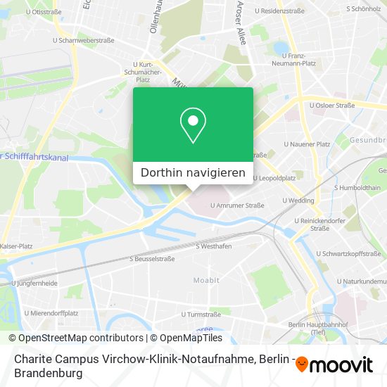 Charite Campus Virchow-Klinik-Notaufnahme Karte