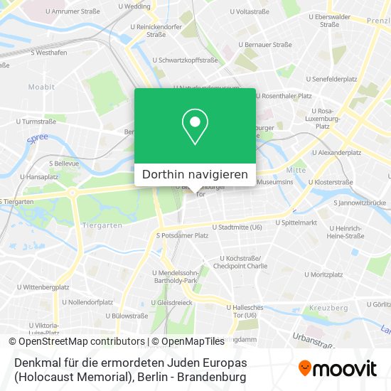 Denkmal für die ermordeten Juden Europas (Holocaust Memorial) Karte