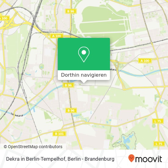 Dekra in Berlin-Tempelhof Karte