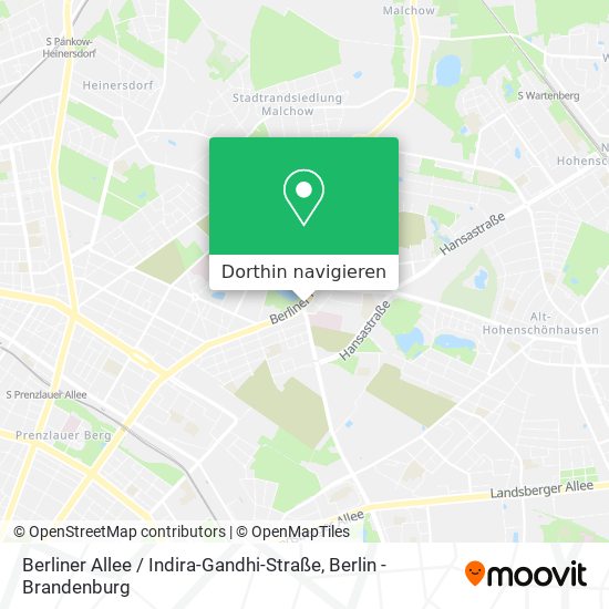 Berliner Allee / Indira-Gandhi-Straße Karte