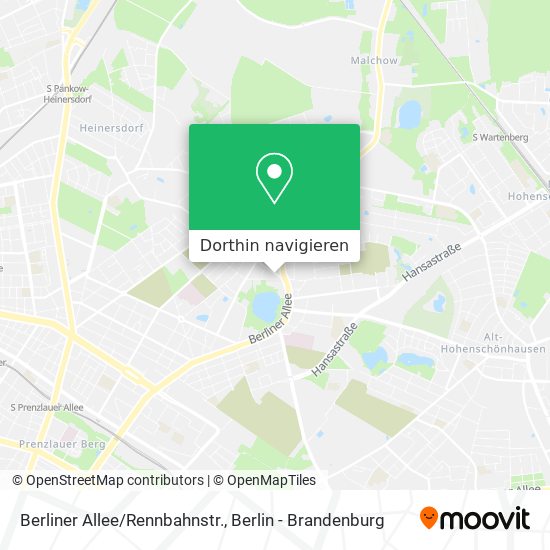 Berliner Allee/Rennbahnstr. Karte