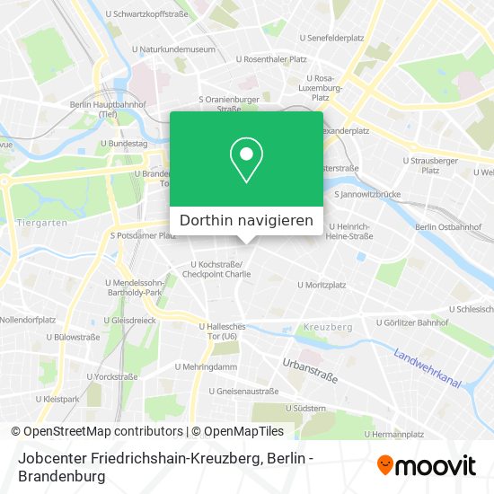 Jobcenter Friedrichshain-Kreuzberg Karte