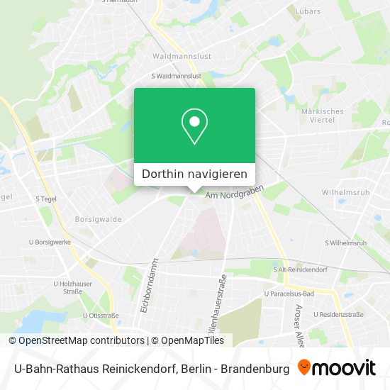 U-Bahn-Rathaus Reinickendorf Karte