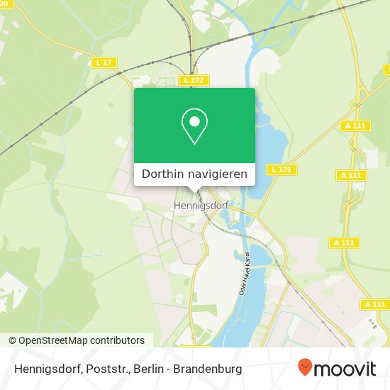 Hennigsdorf, Poststr. Karte