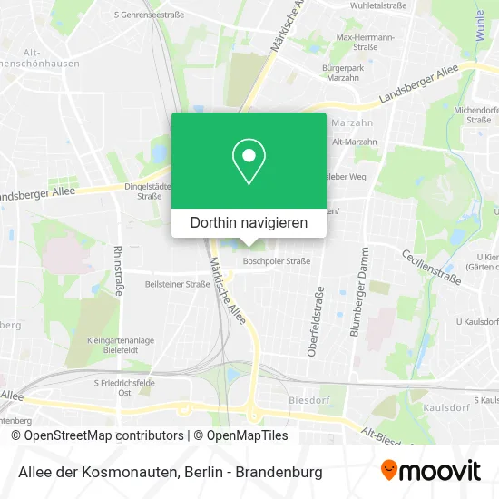 Allee der Kosmonauten Karte